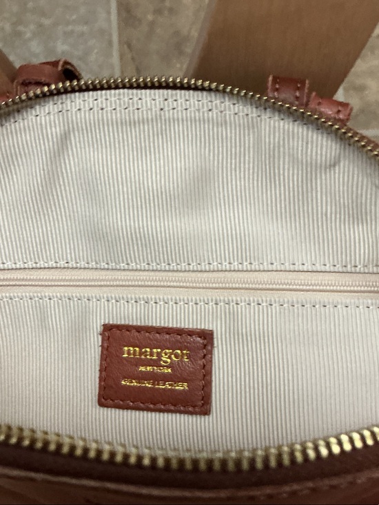 Leather Margot New York Brown Leather Backpack Purse Minimalist Convertible Bag main image 5
